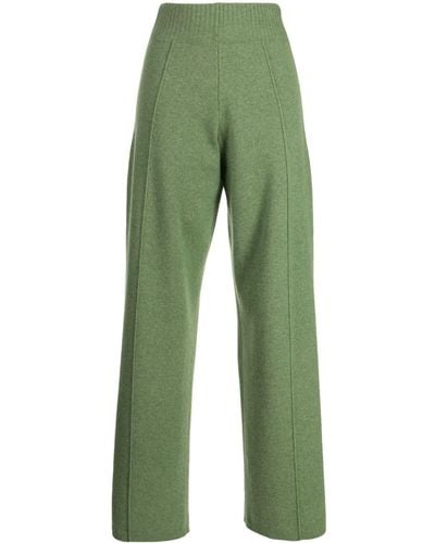 Pringle of Scotland Elasticated-waist Wool-cashmere Blend Pants - Green