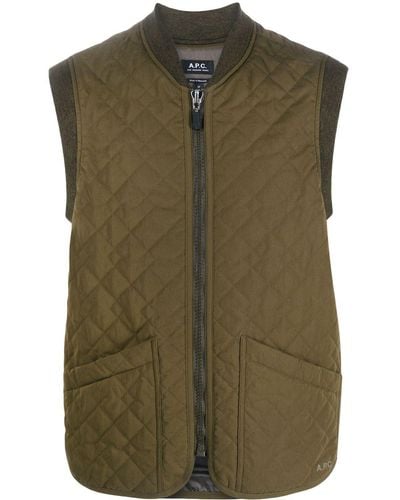 A.P.C. Silas Quilted Jacket - Green