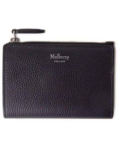 Mulberry Continental Bi-fold Leather Wallet - Blue