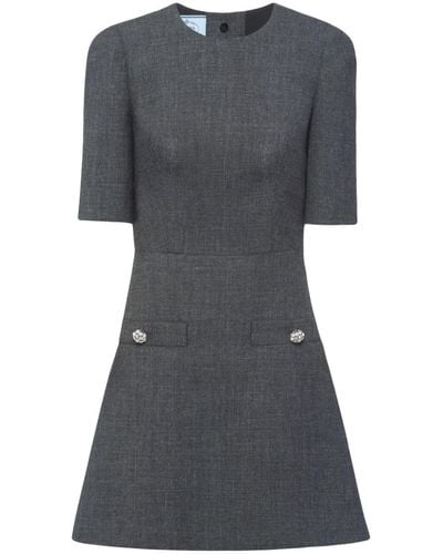 Prada Mini-jurk Verfraaid Met Knoop - Grijs