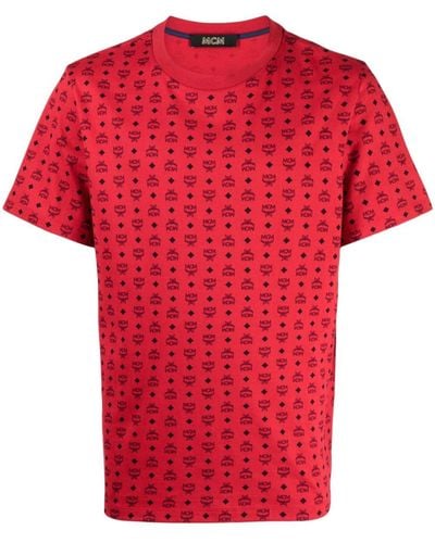 MCM ロゴ Tシャツ - レッド