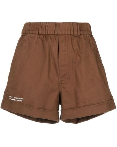 Chocoolate Logo-print Track Shorts - Brown