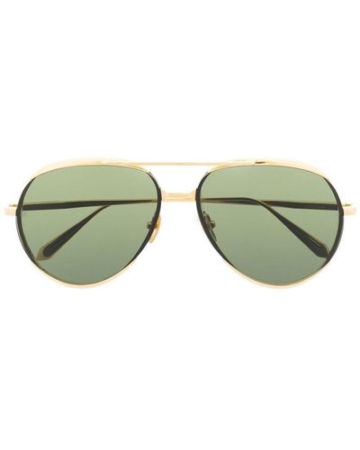 Linda Farrow Matisse Pilot-frame Sunglasses - Green