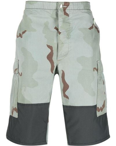 OAMC Cargo-Shorts mit Camouflagemuster - Grau