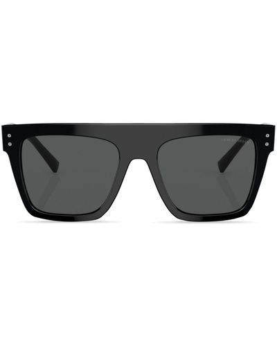 Giorgio Armani Gafas de sol con montura cuadrada y logo - Negro