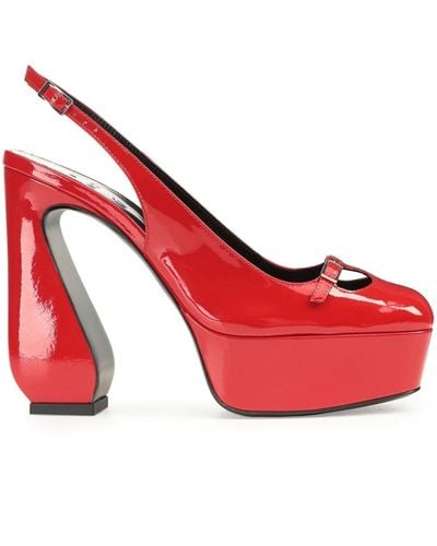 Sergio Rossi Si Rossi 85mm Slingback Court Shoes - Red