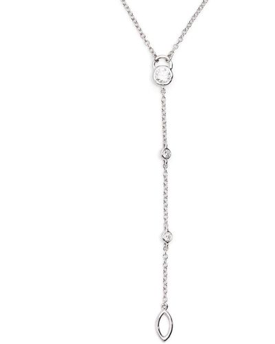 COURBET 18kt Recycled White Gold Laboratory-grown Co Tie Necklace - Metallic