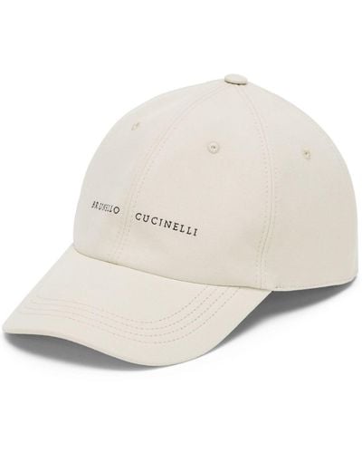 Brunello Cucinelli Embroidered-logo Baseball Cap - Natural