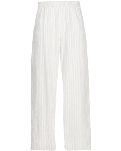 Craig Green Stripe-pattern Cotton Track Trousers - White