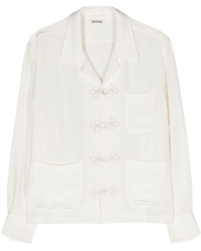 Bode Trillium Silk Shirt - White