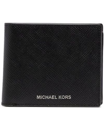MICHAEL Michael Kors Harrison Fold Over Wallet - Zwart