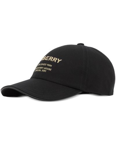 Burberry Gorra con logo Horseferry bordado - Negro