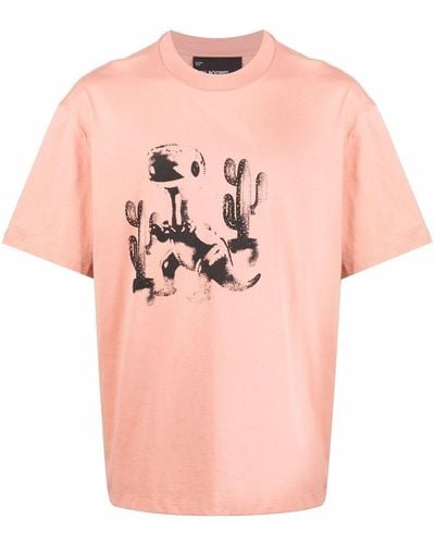 Neil Barrett Graphic Print T-shirt - Pink