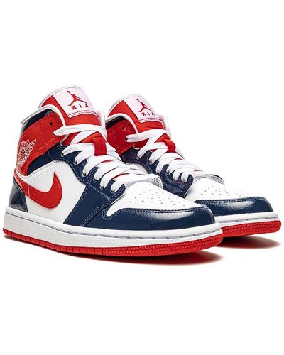 Nike Air 1 Mid "patent Leather Navy/white/red" Trainers