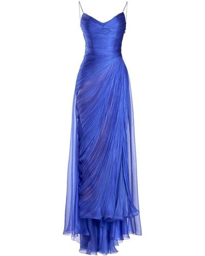 Maria Lucia Hohan Lively Pleated Silk Gown - Blue