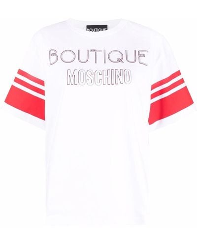Boutique Moschino T-shirt à logo imprimé - Blanc