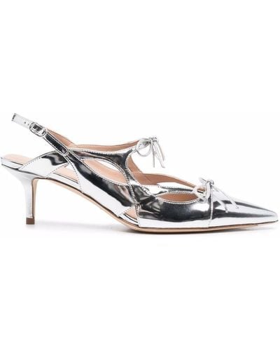 SCAROSSO X Paula Cademartori Cinderella Leather Court Shoes - Metallic