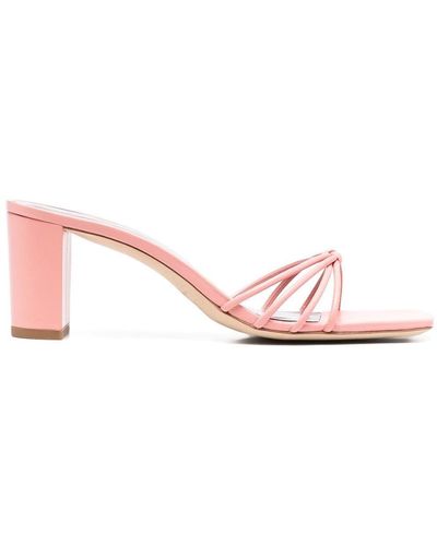 STAUD Strappy Square-toe Sandals - Pink