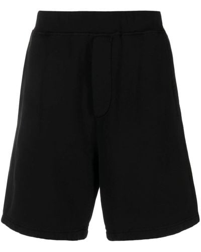 DSquared² Logo-print Cotton Track Shorts - Black