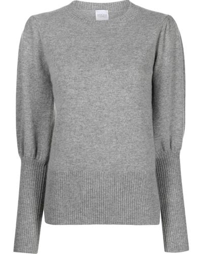Madeleine Thompson Puff-sleeve Wool Sweater - Gray