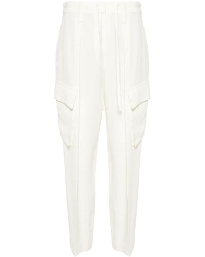 Brunello Cucinelli Pants With Monili Details - White