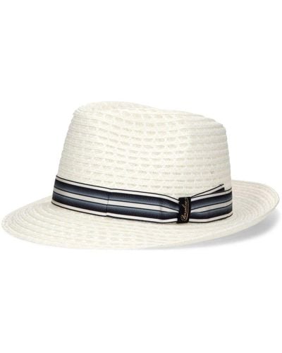 Borsalino Edward Braided Sun Hat - White