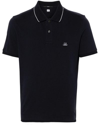 C.P. Company Logo-patch Polo Shirt - Black