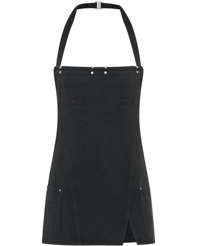 Dion Lee Rivet-embellishment Cotton Mini Dress - Black