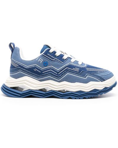 IRO Wave Lace-up Denim Sneakers - Blue