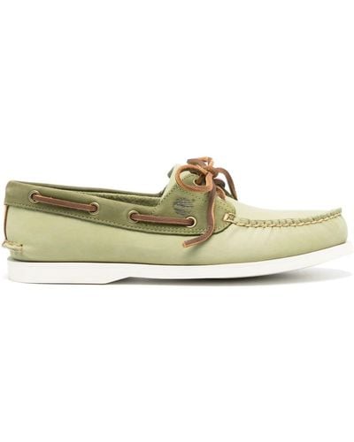 Timberland Logo-debossed Boat Shoes - Green