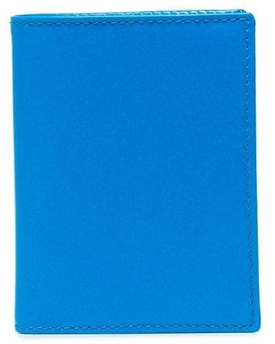 Comme des Garçons Super Fluo Leather Cardholder - Blue