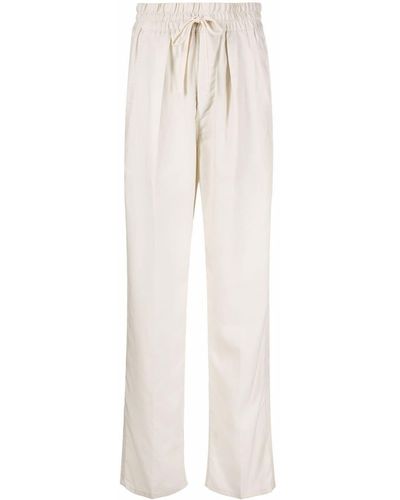 Isabel Marant Drawstring-waist Cotton Track Pants - White