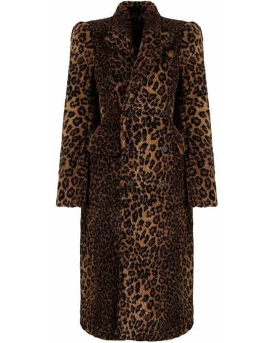 Balenciaga Leopard-print Tailored Coat - Multicolor