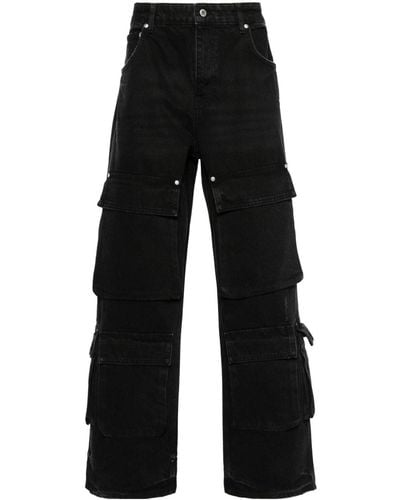 Represent Mid-rise Cargo Jeans - Black