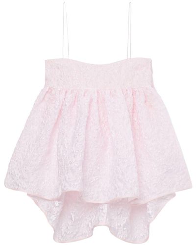 Cecilie Bahnsen Veronica Bow-detail Top - Pink