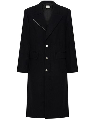 Dion Lee Single-breasted Knitted Coat - Black