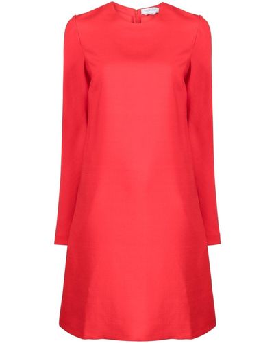 Gabriela Hearst A-Linien-Kleid mit langen Ärmeln - Rot