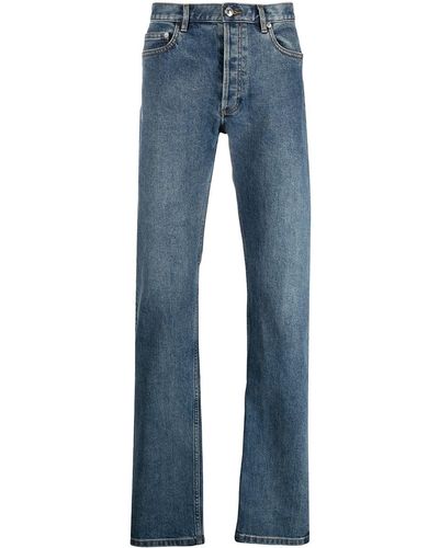 A.P.C. Halbhohe Straight-Leg-Jeans - Blau