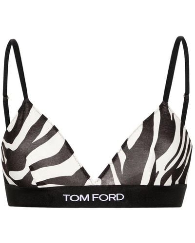 Tom Ford Optical zebra-print bra - Schwarz