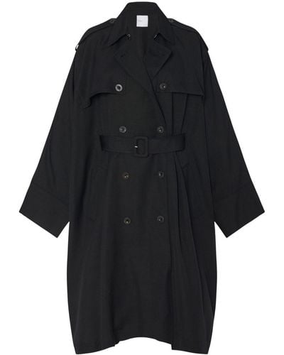 Rosetta Getty Double-breasted Trench Coat - Black