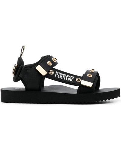 Versace Jeans Couture Open-toe Touch-strap Sandals - Black