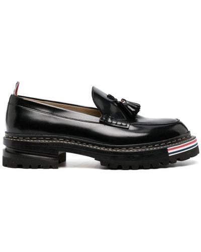 Thom Browne Chunky Tasselled Leather Loafers - Black
