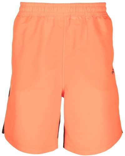 Off-White c/o Virgil Abloh Diag Surfer Striped Swim Shorts - Orange