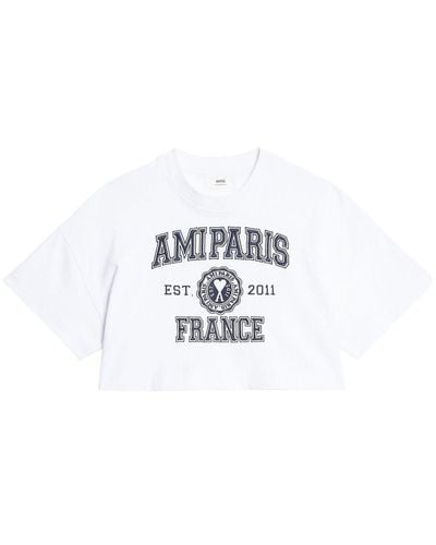 Ami Paris クロップド Tシャツ - ホワイト