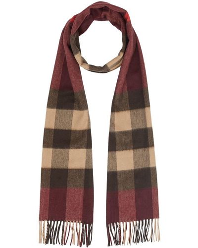 Burberry Check Cashmere Scarf - Rouge