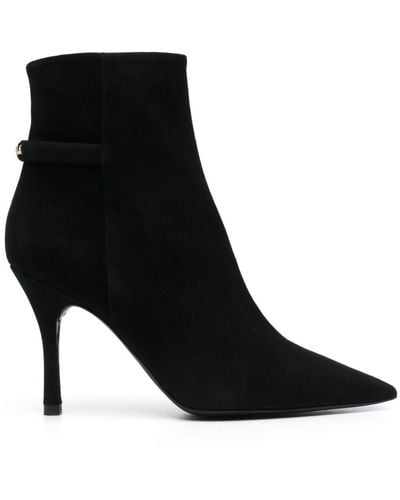 Furla 100mm Pointed-toe Leather Boots - Black