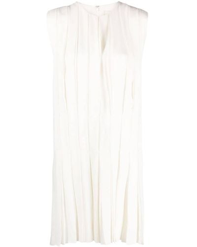 Khaite Robe plissée Blaz à design sans manches - Blanc