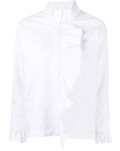 Bambah Ruffle-detail Long-sleeve Shirt - White