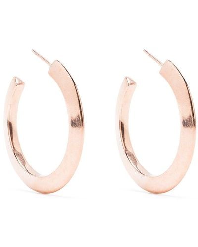 Maria Black Flat Hoop Earrings - Pink