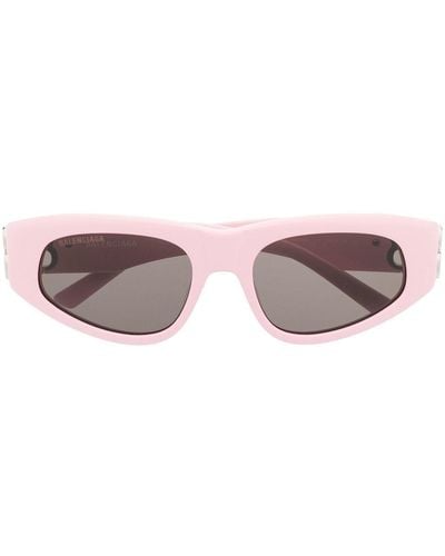 Balenciaga Logo-plaque Cat-eye Sunglasses - Pink